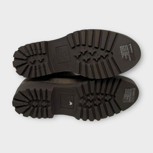 Blondo Hallie Waterproof Suede Lug Sole Booties in Dark Taupe Suede Size 7 - Picture 6 of 12